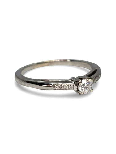 Bague 54 Mauboussin Tu es le sel de ma vie - Bague solitaire en or blanc 18K et diamants 58 Facettes 1848