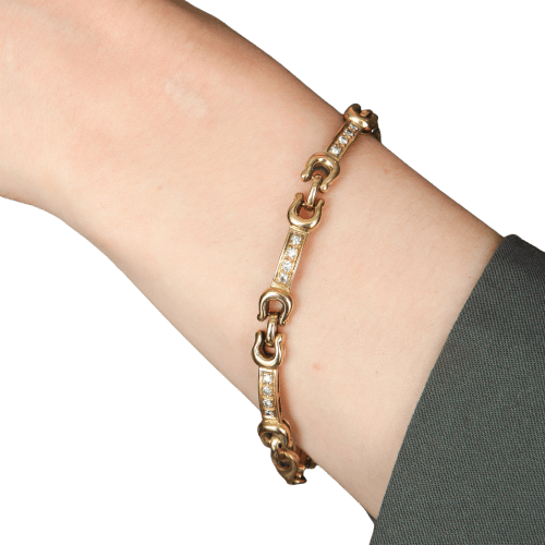 Bracelet Vintage - Bracelet en or jaune et diamants 58 Facettes BO/220032 RIV