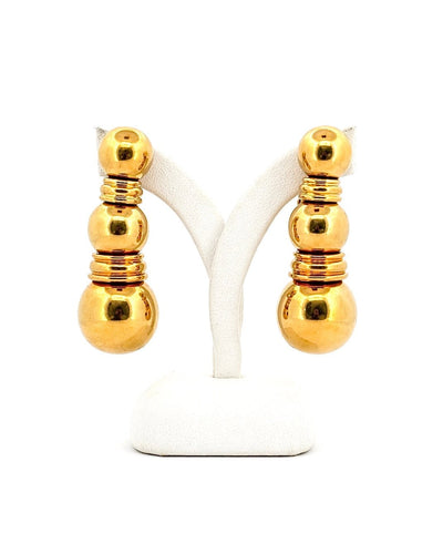 Boucles d'oreilles Boucheron - Boucles d’oreilles vintage en or jaune 18 carats 58 Facettes Bo