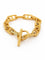 Bracelet Bracelet chaîne en or jaune 18 carats avec fermoir toggle 58 Facettes Cor
