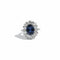 Bague 58 Bague cocktail années 70 en or blanc 18 carats saphir et diamants 58 Facettes 1.0001357/1