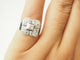Bague 50 Bague Art déco en or blanc 18 carats et diamants taille ancienne 58 Facettes 33737