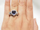Bague 56 Poiray - Bague cœur en or blanc 18 ct avec tanzanite et diamants 58 Facettes 33744