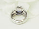 Bague 56 Poiray - Bague cœur en or blanc 18 ct avec tanzanite et diamants 58 Facettes 33744