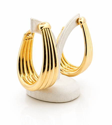 Boucles d'oreilles Boucheron - Boucles d’oreilles vintage en or jaune 18 carats 58 Facettes Bou