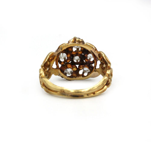 Bague 53 Bague marguerite Napoléon III en or jaune 750‰ et diamants 58 Facettes 260111R