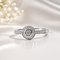Bague 53 Solitaire - Bague en or blanc 18 carats et diamants naturels 58 Facettes 90921-ac12911