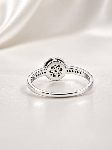 Bague 53 Solitaire - Bague en or blanc 18 carats et diamants naturels 58 Facettes 90921-ac12911
