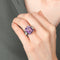 Bague 50 Victoire - Bague en or blanc avec améthyste et diamants 58 Facettes BO/220027