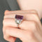 Bague 50 Victoire - Bague en or blanc avec améthyste et diamants 58 Facettes BO/220027