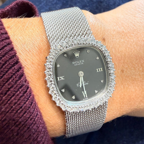 Montre Rolex Cellini - Montre femme en or blanc et diamants 58 Facettes 1.0001115/1