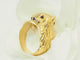 Bague 63 Bague tête de cheval en or jaune 18 carats, diamants et saphirs 58 Facettes 33731
