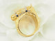 Bague 63 Bague tête de cheval en or jaune 18 carats, diamants et saphirs 58 Facettes 33731