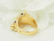 Bague 63 Bague tête de cheval en or jaune 18 carats, diamants et saphirs 58 Facettes 33731
