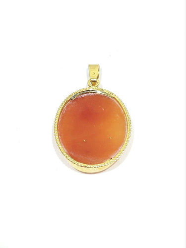 Pendentif Pendentif camée coquillage en or jaune 18 carats avec diamant 58 Facettes 1748566