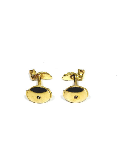 Boucles d'oreilles Boucles d’oreilles - Motifs feuilles en or jaune 18 carats et diamants 58 Facettes 1748569