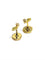 Boucles d'oreilles Boucles d’oreilles - Motifs feuilles en or jaune 18 carats et diamants 58 Facettes 1748569