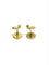 Boucles d'oreilles Boucles d’oreilles - Motifs feuilles en or jaune 18 carats et diamants 58 Facettes 1748569