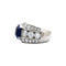 Bague 54 Bague platine, saphir et diamants. 58 Facettes 35525