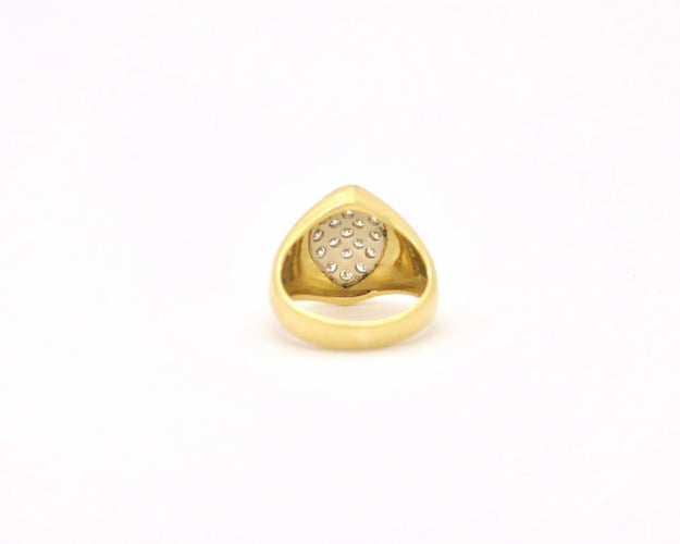 Bague Bague en or jaune sertie de diamants de 0,38 ct 58 Facettes 9543