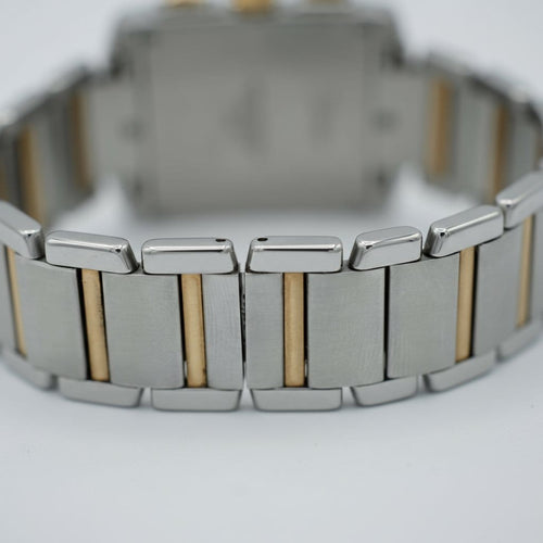 Montre Cartier Tank Française GM - Montre en or 18 carats et acier 58 Facettes 1.0000977/1