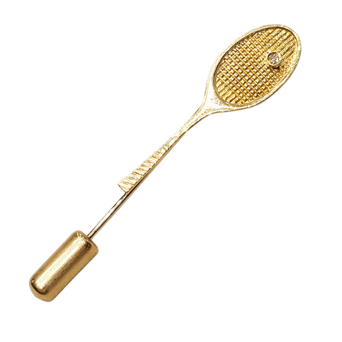Aiguille en forme de raquette en or jaune avec diamant 58 Facettes BR946