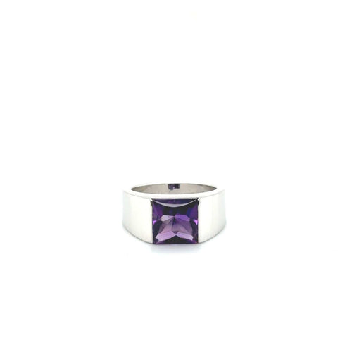 Bague 48 Cartier Tank - Bague en or blanc et améthyste 58 Facettes 1.0000642/1