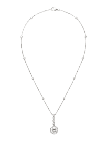Collier Collier pendentif - Pendentif en or gris 18K et diamants taille ancienne 58 Facettes LP1842/MAUNB