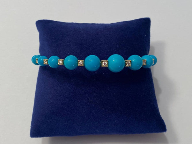 Bracelet Chantecler Cherie - Bracelet en or jaune 18K avec diamants et turquoise 58 Facettes AZ-GAD-CH42326