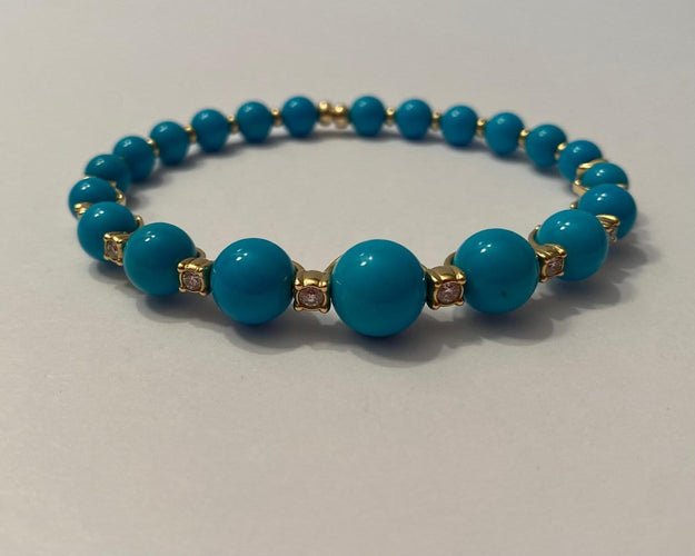 Bracelet Chantecler Cherie - Bracelet en or jaune, diamants et turquoise 58 Facettes AZ-GAD-CH42326