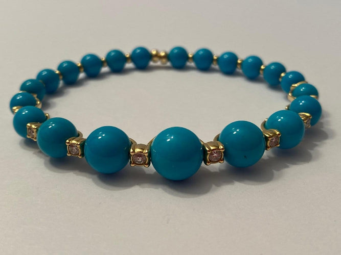 Bracelet Chantecler Cherie - Bracelet en or jaune, diamants et turquoise 58 Facettes AZ-GAD-CH42326