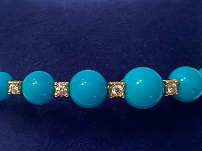 Bracelet Chantecler Cherie - Bracelet en or jaune, diamants et turquoise 58 Facettes AZ-GAD-CH42326