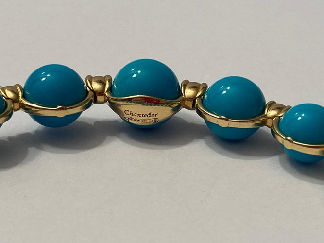 Bracelet Chantecler Cherie - Bracelet en or jaune, diamants et turquoise 58 Facettes AZ-GAD-CH42326