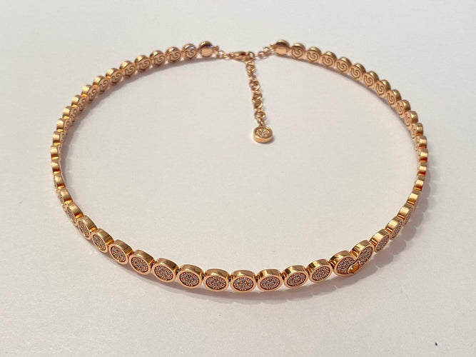 Collier Chantecler Paillettes - Collier ras-du-cou en or rose 18K et diamants 58 Facettes AZ-GAD-CH41774