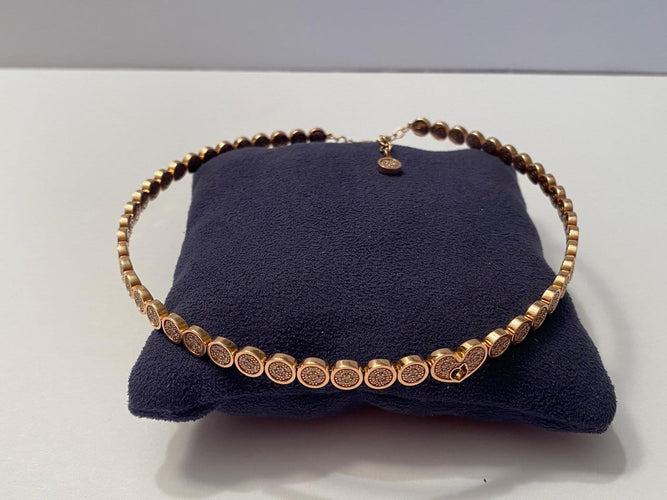 Collier Chantecler Paillettes - Collier choker en or rose et diamants 58 Facettes AZ-GAD-CH41774