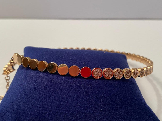 Collier Chantecler Paillettes - Collier ras-du-cou en or rose 18K et diamants 58 Facettes AZ-GAD-CH41774