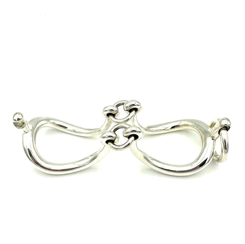 Bracelet Hermès Arabesque - Bracelet semi-rigide TGM en argent 58 Facettes HERMES BRAC