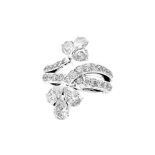 Bague 54 Bague Cartier, platine, diamants. 58 Facettes 35522