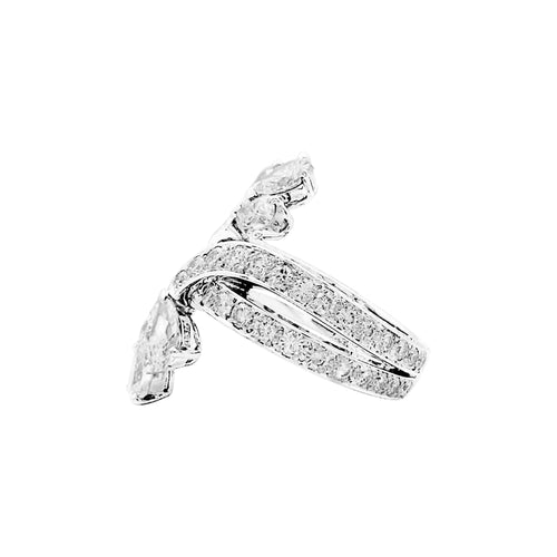 Bague 54 Bague Cartier, platine, diamants. 58 Facettes 35522