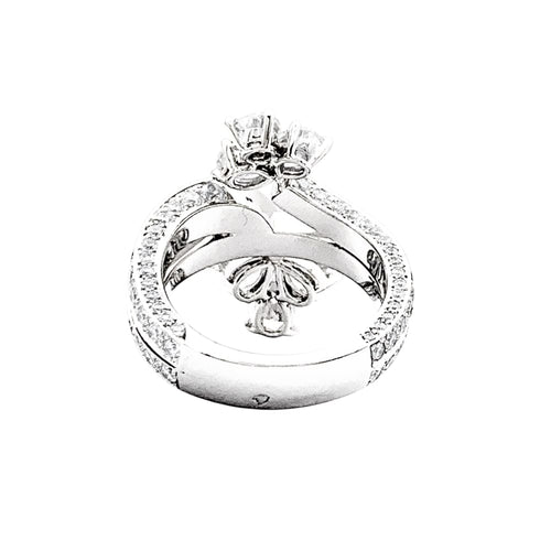 Bague 54 Bague Cartier, platine, diamants. 58 Facettes 35522