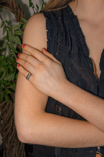 Bague 51 Bague  Bandeau  Or blanc Diamant, Saphir 58 Facettes 4870287CN