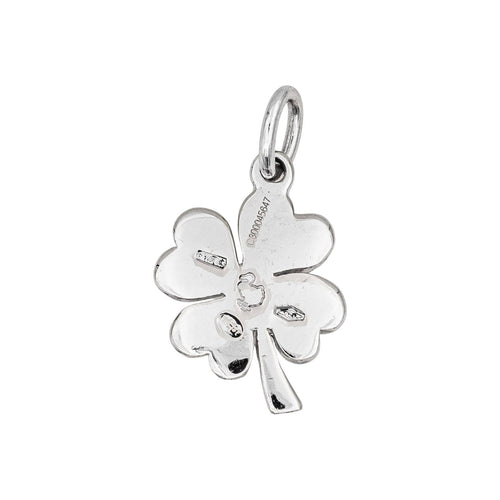 Pendentif Dodo Pomellato Pendentif Trèfle Or blanc Diamant 58 Facettes 5275579RV