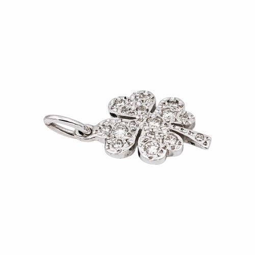 Pendentif Dodo Pomellato Pendentif Trèfle Or blanc Diamant 58 Facettes 5275579RV