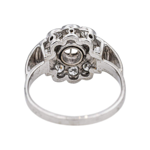 Bague 54 Bague Marguerite Or blanc, Platine Diamant, Diamants 58 Facettes 5159190CN