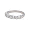 Bague 54 Bague Demi-alliance Or blanc Diamant 58 Facettes 5216265CN