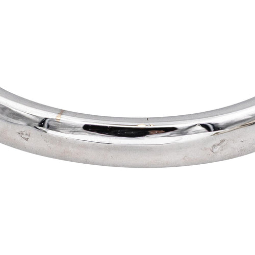 Bague 54 Bague Demi-alliance Or blanc Diamant 58 Facettes 5216265CN