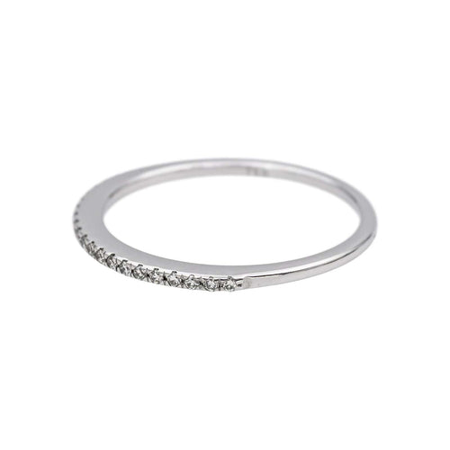 Bague 52 Bague  Demi-alliance  Or blanc Diamant 58 Facettes 4958837CN