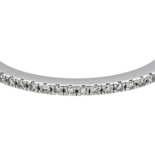 Bague 52 Bague  Demi-alliance  Or blanc Diamant 58 Facettes 4958837CN