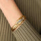 Bracelet Feuillage - Bracelet articulé en or jaune et diamants 58 Facettes BO/2200127