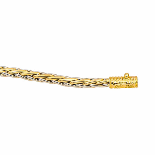 Collier Caplain saint André Collier Maille palmier  Or jaune, Or blanc 58 Facettes 5359804CN